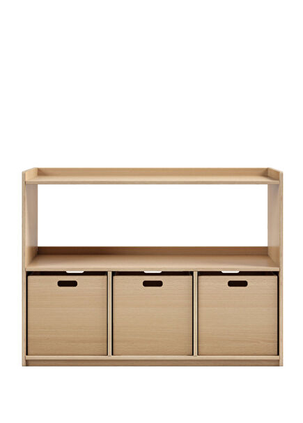 Ahşap 2 Katlı Oyuncak Dolabı