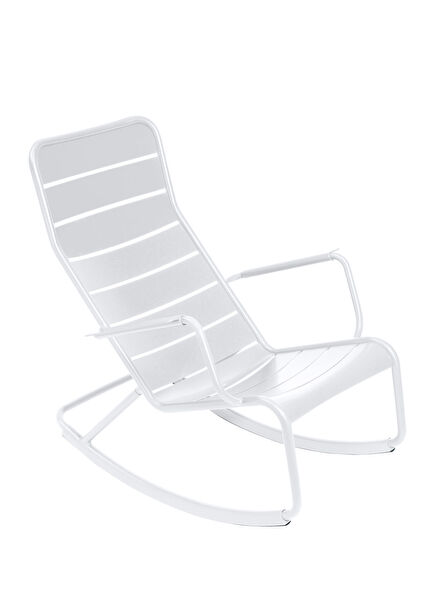 Luxembourg White Metal Rocking Chair