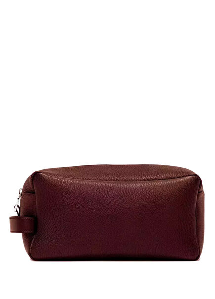 Tan Leather Shaving Bag