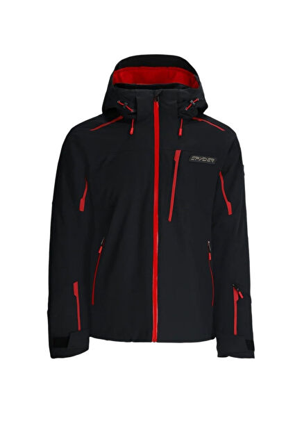 Leader Siyah Kapüşonlu Erkek Kayak Ceketi