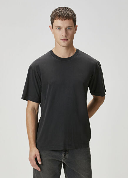 Siyah Organik Pamuk T-shirt