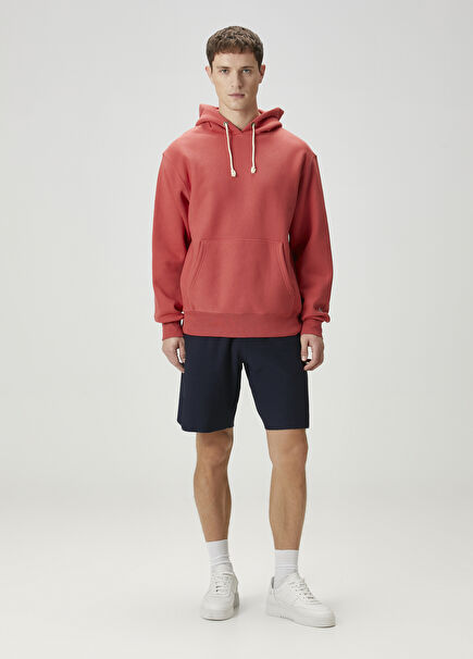 Kırmızı Kapüşonlu Sweatshirt