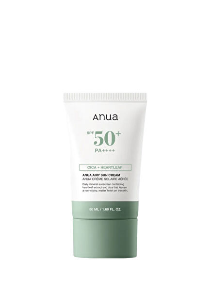 Airy Sun Cream SPF50+ PA++++ Centella Ve Mugwort Özlü Toz Karşıtı Güneş Kremi 50 ml