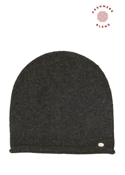 Anthracite Women's Cashmere Beanie