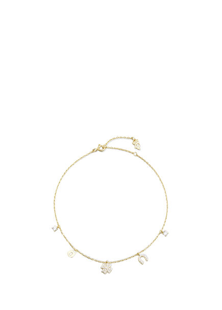 Şans İkonlu 18 Ayar Sarı Altın Kaplama Gümüş Kadın Hal Hal