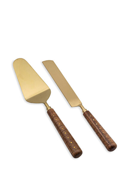 Wood Çelik 2'li Pasta Servis Takımı