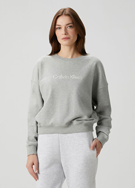 Gri Logolu Sweatshirt