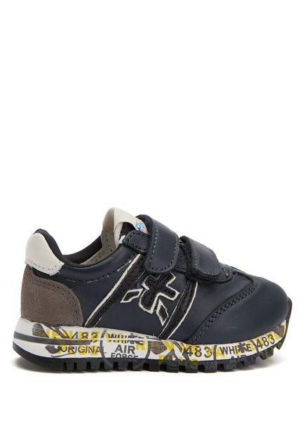 Lucy Navy Blue Children's Leather Sneakers
