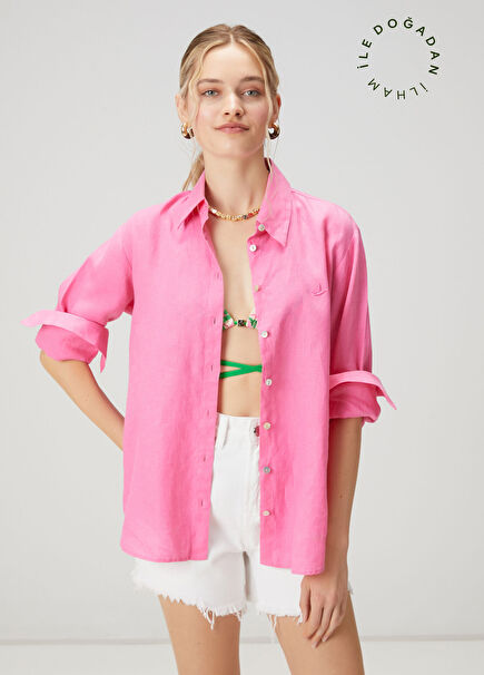 Pink Linen Shirt