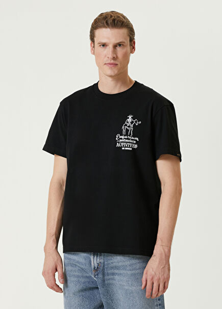 Black Figure Printed T-shirt