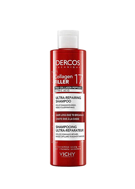 Dercos Collagen 17 Filler Repair Shampoo for Damaged Hair 200 ml