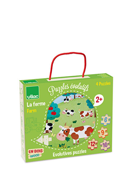 Çiftlik Evrimsel Puzzle 4 Farklı Tasarım