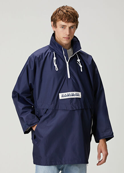 X Martine Rose Navy Blue Raincoat