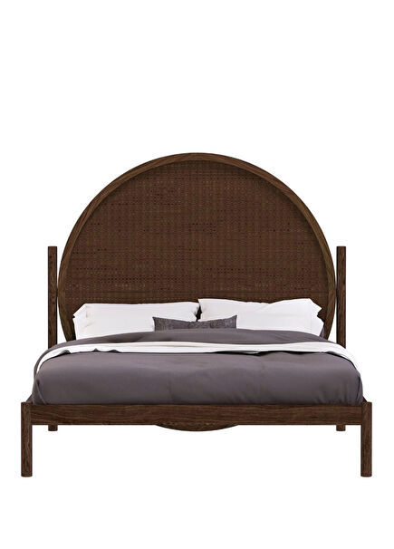 Sema Küllü Meşe Ahşap Çift Kişilik Karyola