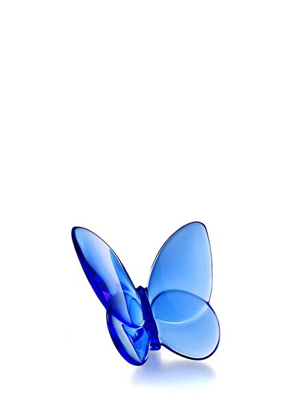 Papillon Lucky Blue Butterfly Kelebek Figürlü Mavi Kristal Biblo