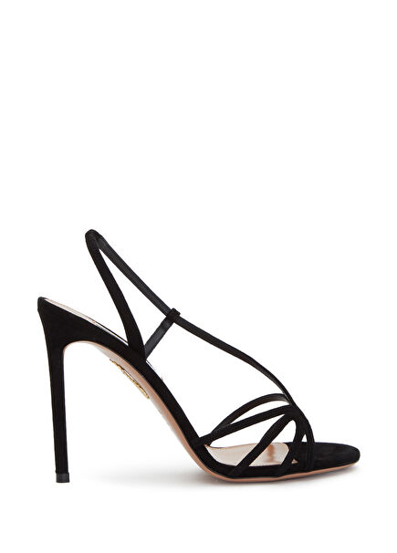 Talk to Me Black Women's Suede Sandals