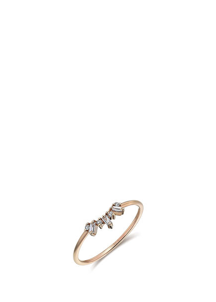 Eve 3 Baguette 14K Rose Gold Women's Ring