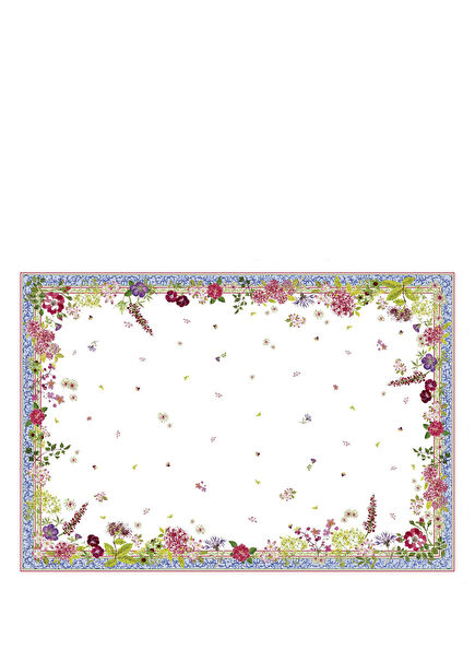 Millefleurs Desenli Pamuk Keten Masa Örtüsü 170 x 250 cm