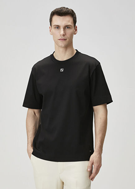 Siyah Logo Detaylı T-shirt