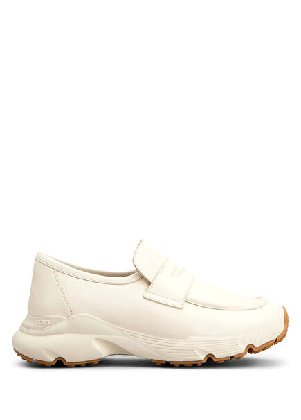 Penny Bar Sporty Ekru Kadın Deri Sneaker