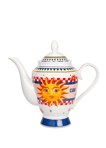 Dolce Vita Sun Patterned Porcelain Teapot
