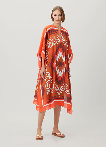 Ada Coral Patterned Caftan