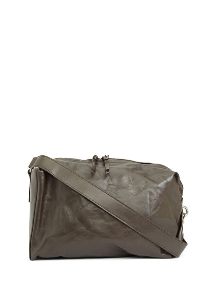 Grey Men's Leather Bag