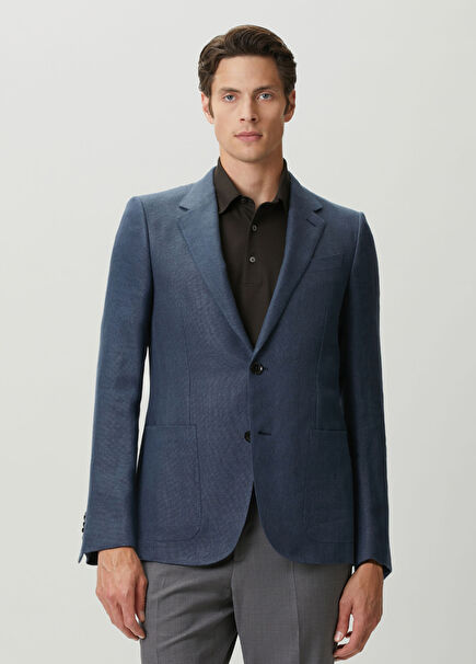 Lacivert Formal Keten Ceket