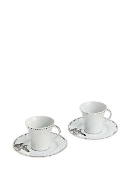 Zebra Collection Porselen 2'li Çay Fincanı Seti