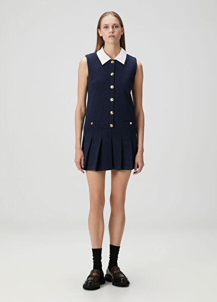 Navy Blue Mini Dress