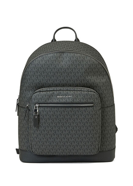 Black Logo Detailed Men's Backpack
