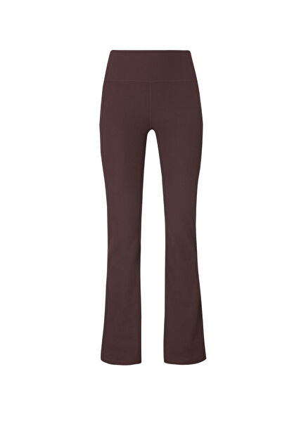 Glow Flex Rib 32 Flare Trouse Brown Women's Sports Pants