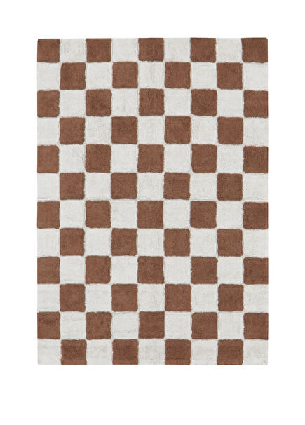 Kitchen Tiles Toffee Cotton Rug 120x160 cm