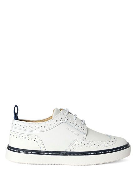 Beyaz Deri Erkek Çocuk Casual Ayakkabı