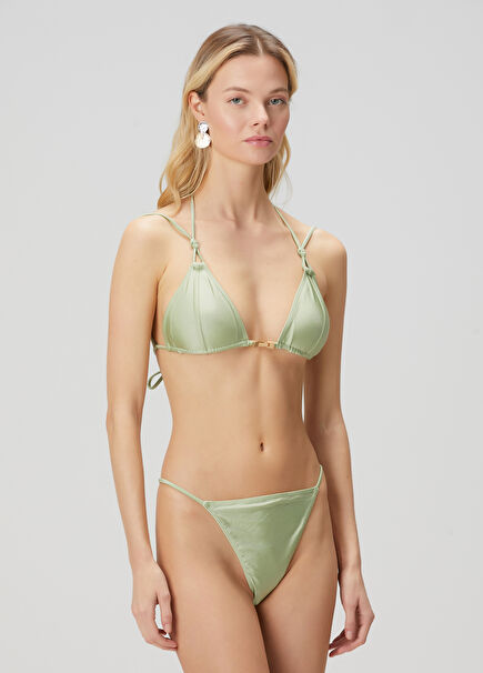 Anoki Green Triangle Bikini Top
