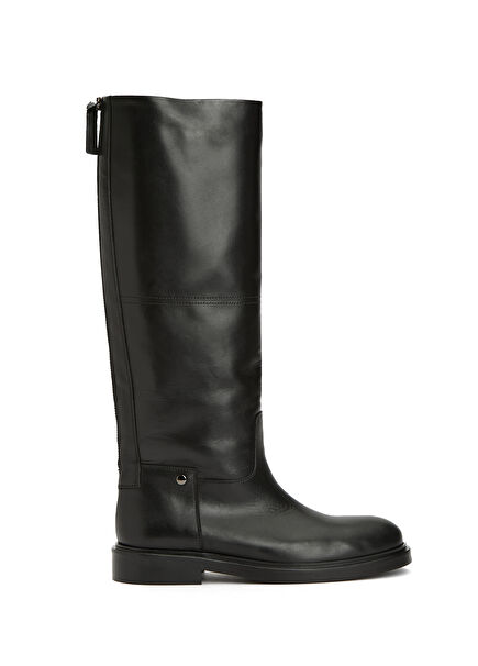 Eve Siyah Kadın Deri Çizme