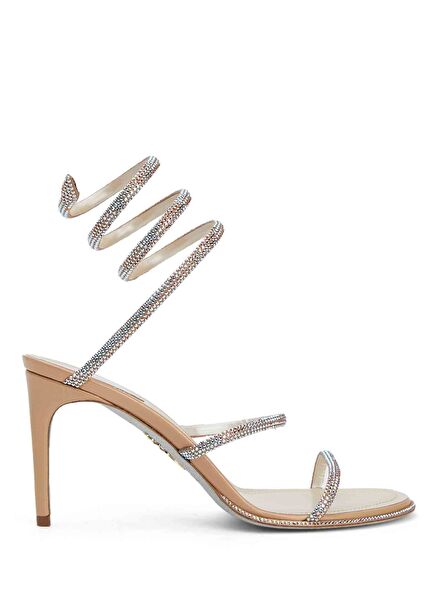 Cleo Beige Women's Satin Sandals