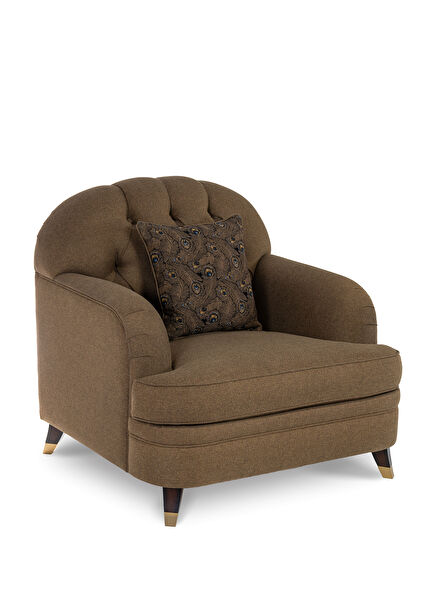 Saltburn Tobacco Color Quilted Single Sofa