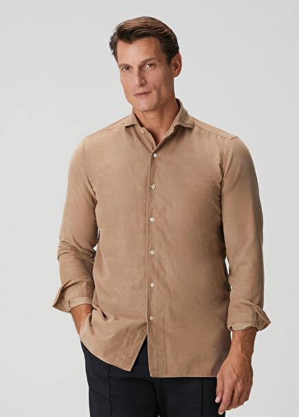 Brown Velvet Shirt