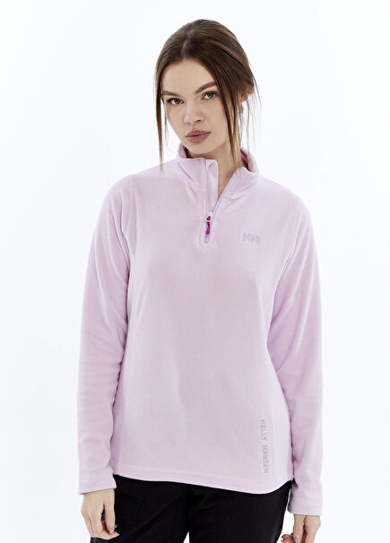 W Light Half Zipper Lilac Women's Fleece Sweatshirt