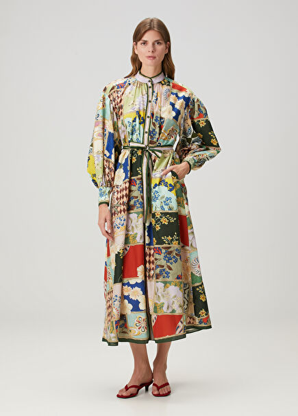 Bianca Patterned Midi Dress