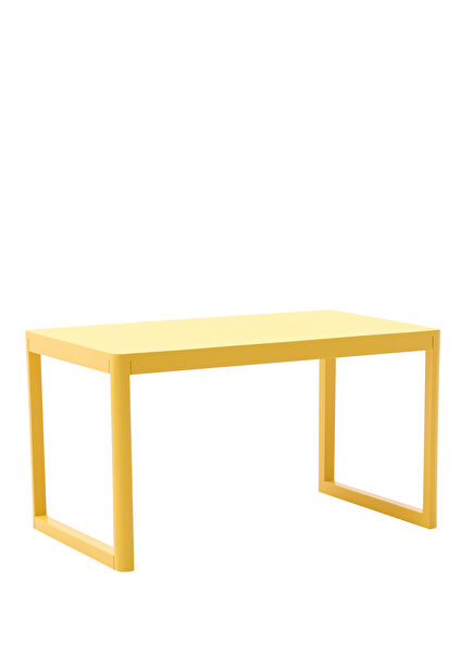 Tubi Ahşap Sarı Çocuk Masası