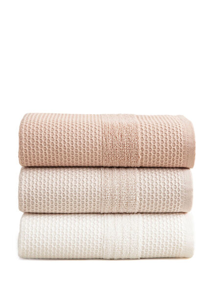 Sobeska Beige Ecru 3-Pack Hand Towel 30x50 cm