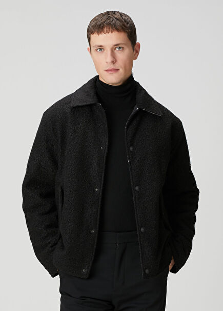 Siyah Çift Taraflı Mont