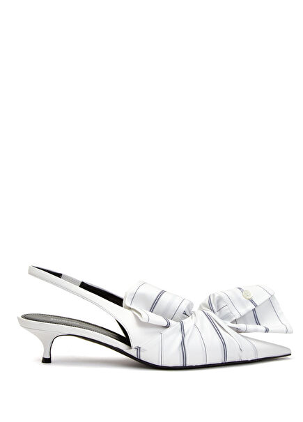 Navy Blue White Heels