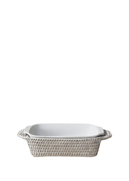 Mini Dikdörtgen Rattan Fırın Kabı
