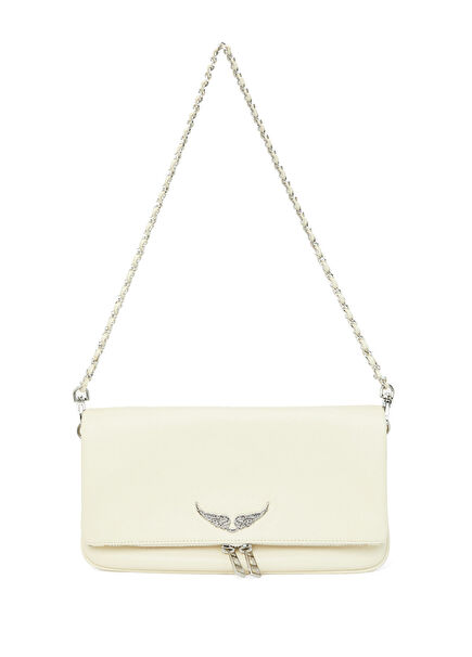 White Women's Leather Handbag