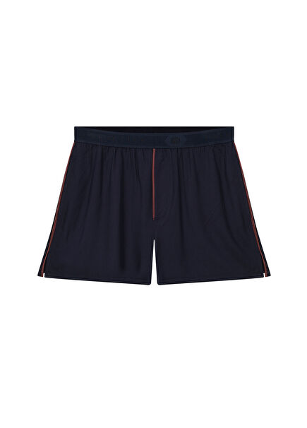 Indigo Navy Blue Unisex Boxer Shorts with Extra Soft Viscose Welt