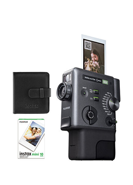 Instax Mini Evo Cinema Camera Set of 10 Film and Leather Albums