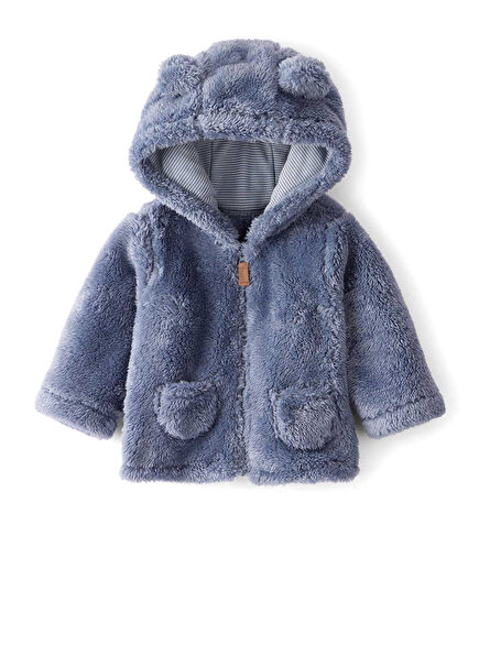 Blue Hooded Baby Boy Cardigan